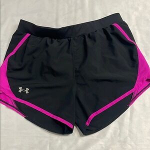 Under‎ Armour Black and Pink Athletic Shorts